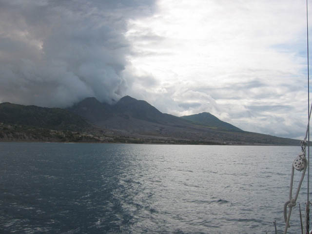 5-5-06 Monserrat volcano steaming